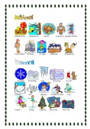 English Worksheet: Seasons 2-Autumn-Winter