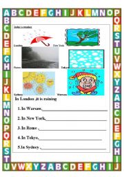 English Worksheet: THE WEATHER 