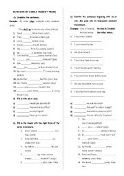 English Worksheet: simple present tense