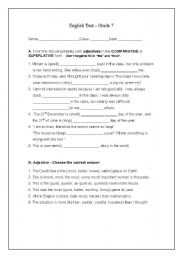 english test grade 7 esl worksheet by anatavner