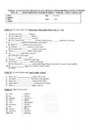 English worksheet: AN EXAM FOR FOOD AND DRNK DEPARTMENT STUDENTS IN HIGH SCHOOLS