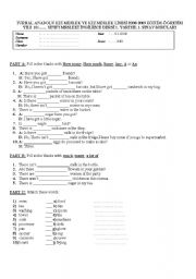 English Worksheet: AN EXAM FOR FOOD AND DRNK DEPARTMENT STUDENTS IN HIGH SCHOOLS