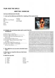 English worksheet: film kiss the girl