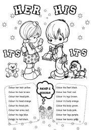 English Worksheet: His Her  Its