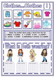 English Worksheet: Clothes.....Clothes