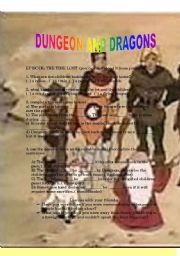 English worksheet: DUNGEON AND DRAGON