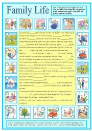 English Worksheet: Family Life