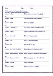 English Worksheet: More Practice asking WH Questions - Simple Present Tense with BE
