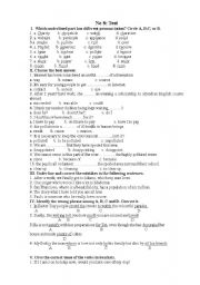 English Worksheet: test for grammar