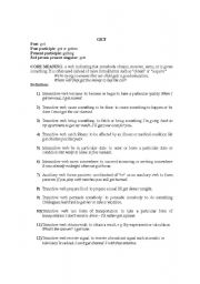 English Worksheet: GET Definitions