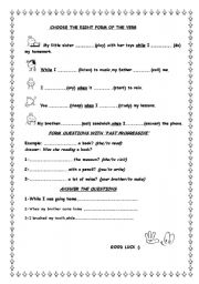 English Worksheet: while/when