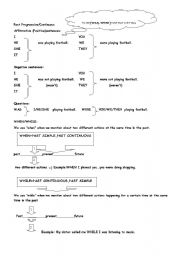 English Worksheet: past continuous