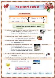 English Worksheet: The present  perfect tense