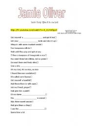 English Worksheet: a study of jamie olivers song lamb curry (5 pages)