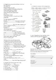 English Worksheet: Countable and uncountable