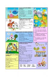 English Worksheet: Animals and Preposition