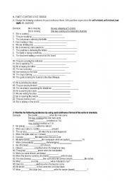 PAST CONTINUOUS TENSE WORKSHEET