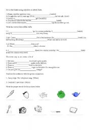 English worksheet: exam