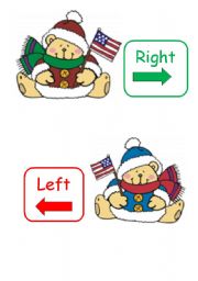 English Worksheet: right and left
