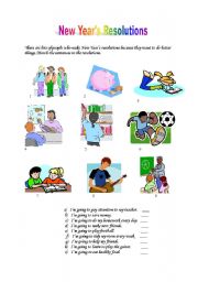 English Worksheet: New Years Resolutions