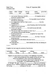 English Worksheet: vocabulary esio trot