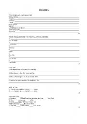 English worksheet: test basic