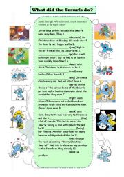 What did the Smurfs do - past simple tense