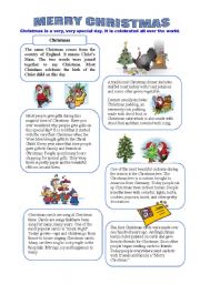 English Worksheet: Christmas - Quick Facts (3 pages)