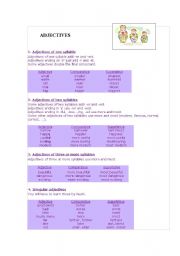 English worksheet: Adjectives