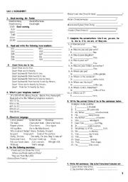 English Worksheet: worksheet