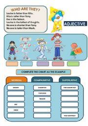 English Worksheet: WHO IS WHO?