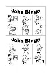 English Worksheet: jobs bingo part 2