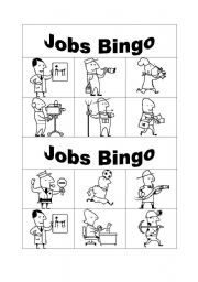 English Worksheet: jobs bingo part3