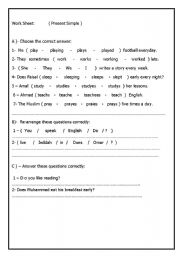 English Worksheet: present simple