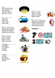 physical appearance&numbers