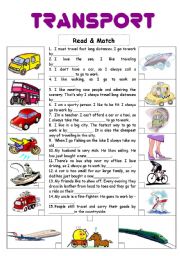 English Worksheet: Transport 3