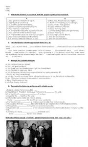 English Worksheet: greeting and description