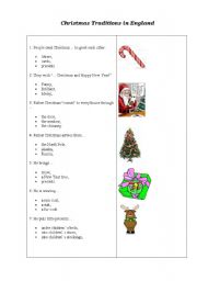 English Worksheet: christmas traditions