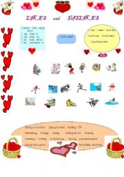 Sports and hobbies : likes and dislikes ( synonym expressions ) - ESL  worksheet by Patou