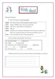 English Worksheet: have to/has to