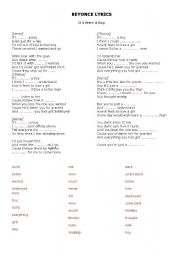 song lyrics: beyonce 