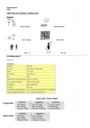 English worksheet: first exam for Turkish stds