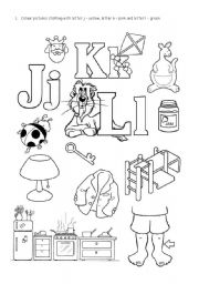 phonics - letters j,k,l