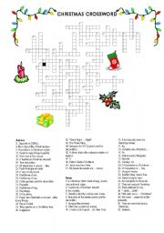 English Worksheet: CHRISTMAS CROSSWORD II