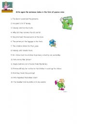 English worksheet: Passive Voice