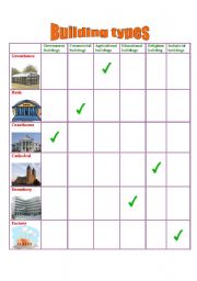 English worksheet: Building types