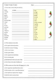 worksheet on verbs (elementary)