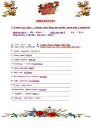 English Worksheet: Comparisons : superiority and equality negative : 4 easy exercises 