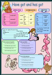 English Worksheet: Have got and has got