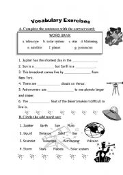 English Worksheet: vocabulary